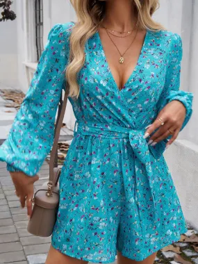 🌟 Devine Tied Surplice Long Sleeve Romper 🌟