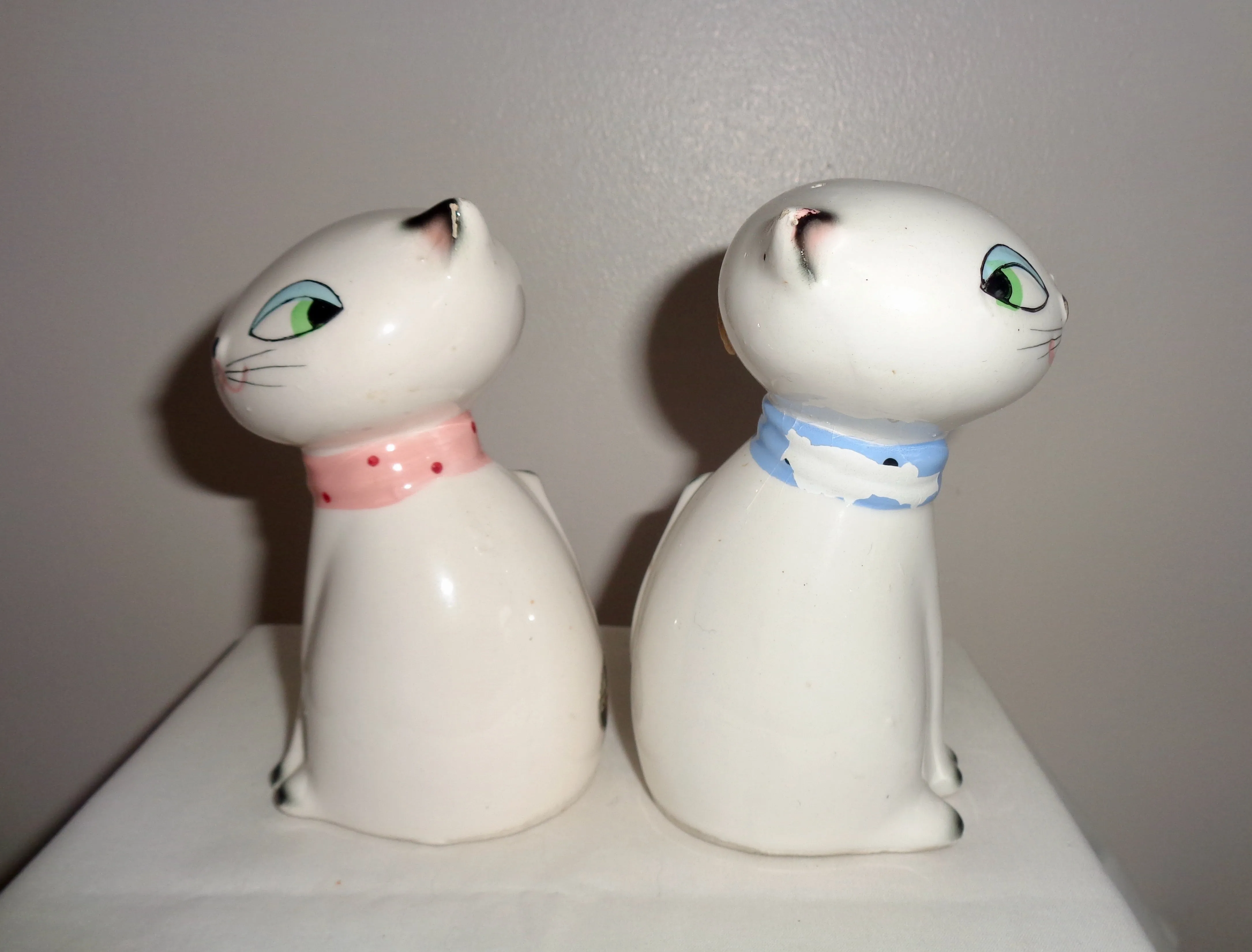 1950s Holt Howard Cat Salt & Pepper Pots With Squeakers