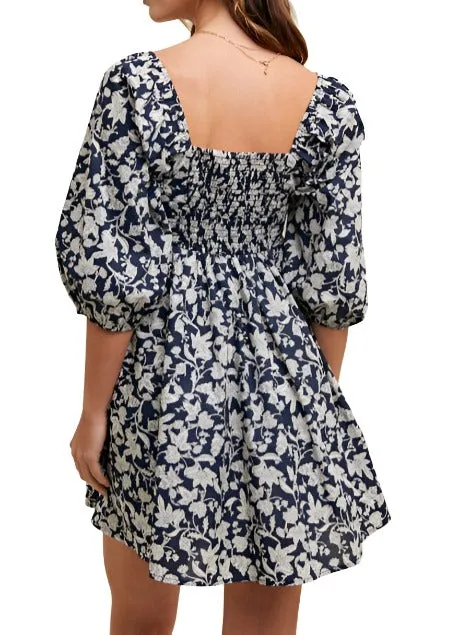 About It Floral Ruched Mini Dress