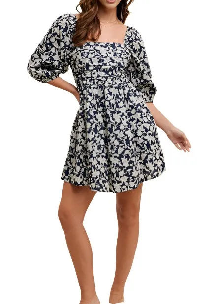 About It Floral Ruched Mini Dress