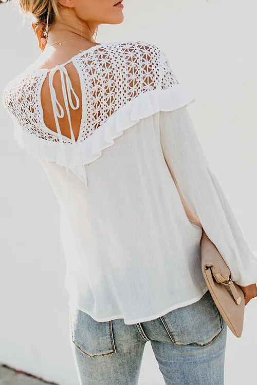 Absolute Adoration Lace Embroidered Shirt