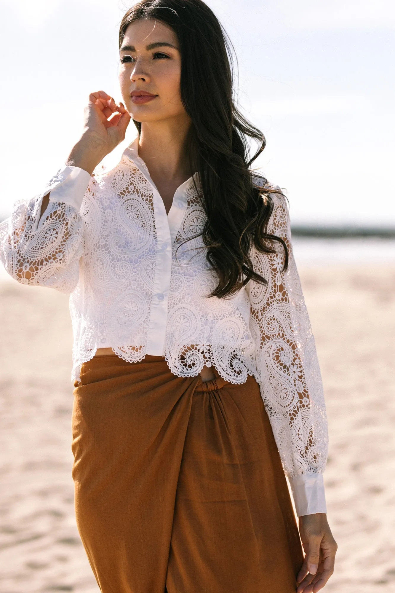 Addie Lace Buttoned Shirt