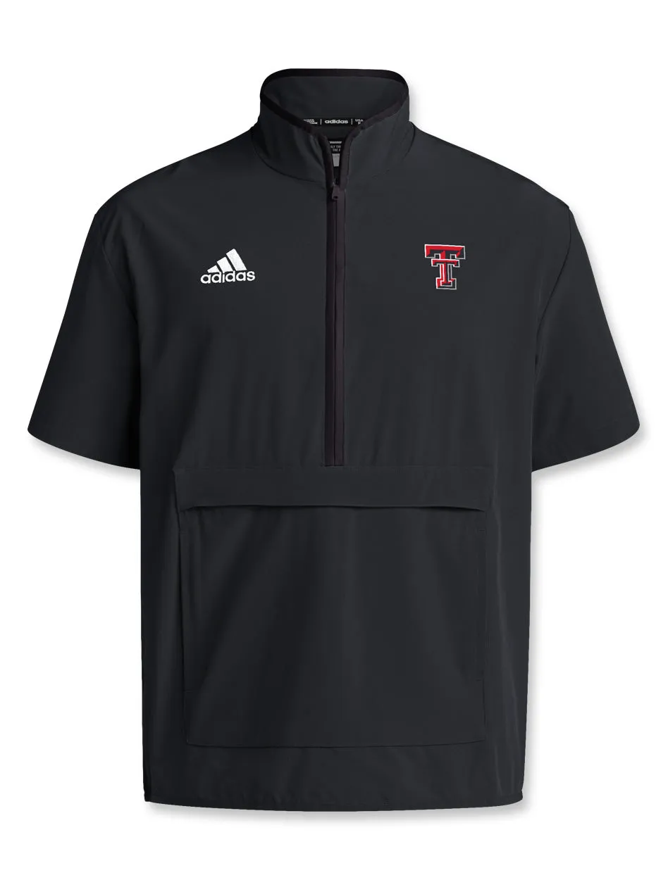 Adidas Texas Tech "Locker Room" Sideline 2024 Short Sleeve Woven Quarter Zip