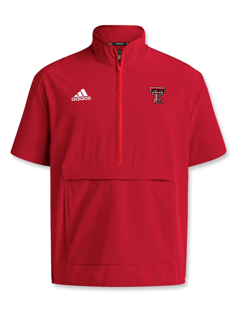 Adidas Texas Tech "Locker Room" Sideline 2024 Short Sleeve Woven Quarter Zip