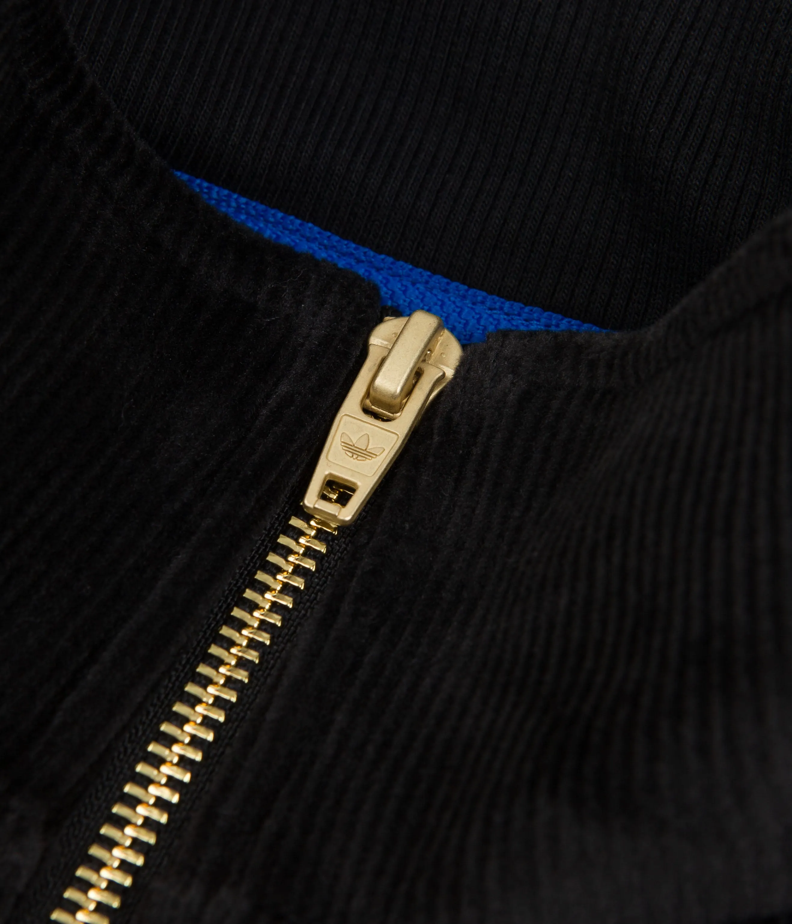 Adidas TJ Velour Jacket - Black / Bluebird / Gold