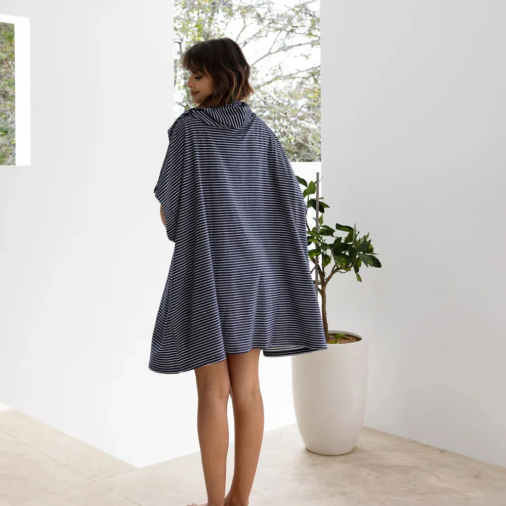 Adult Zip Front Poncho Navy by Bambury