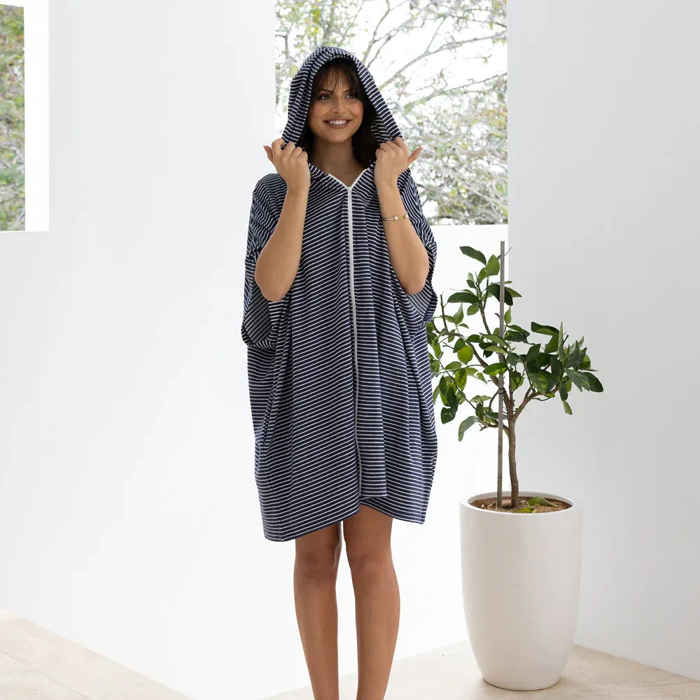 Adult Zip Front Poncho Navy by Bambury