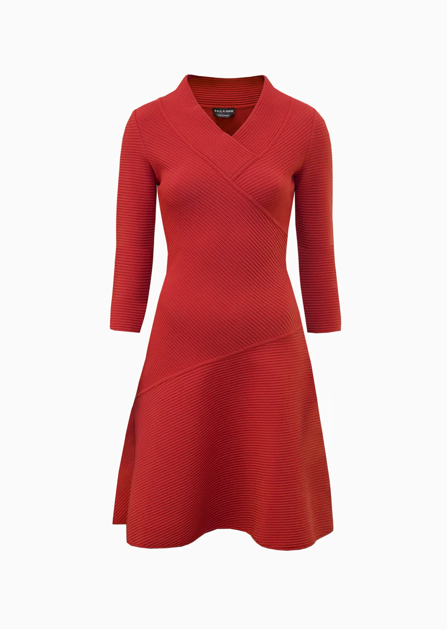 Alaina – Ottoman Knit A-Line Wrap Dress