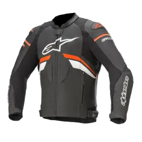 Alpinestars GP Plus R V3 Leather Jacket Black/Red Fluorescent/White