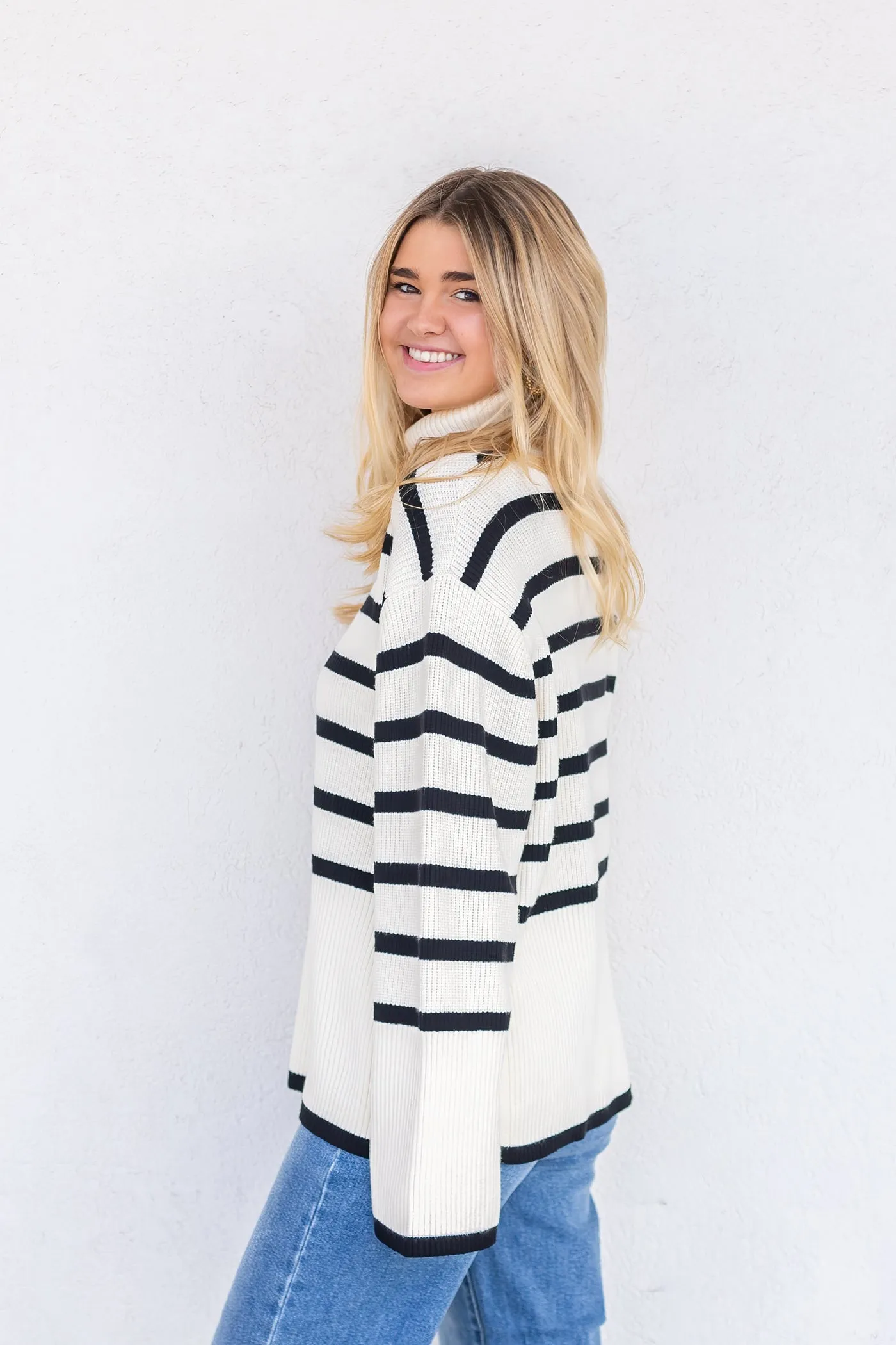 ARIA STRIPED SWEATER