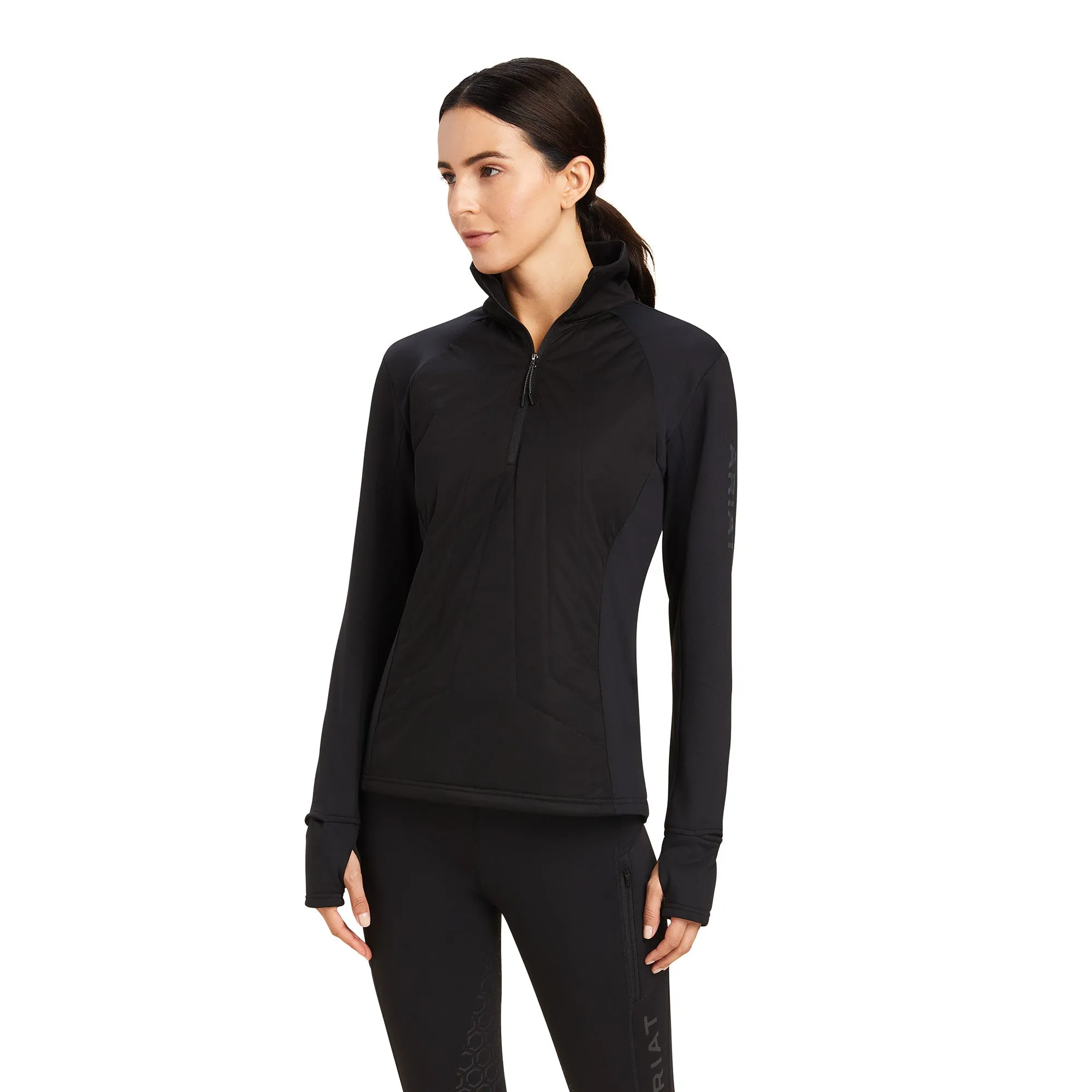 Ariat® Ladies Venture Quarter Zip Black Sweatshirt 10041395