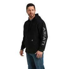 Ariat® Men's Rebar Roughneck Black Pullover Hoodie 10037616