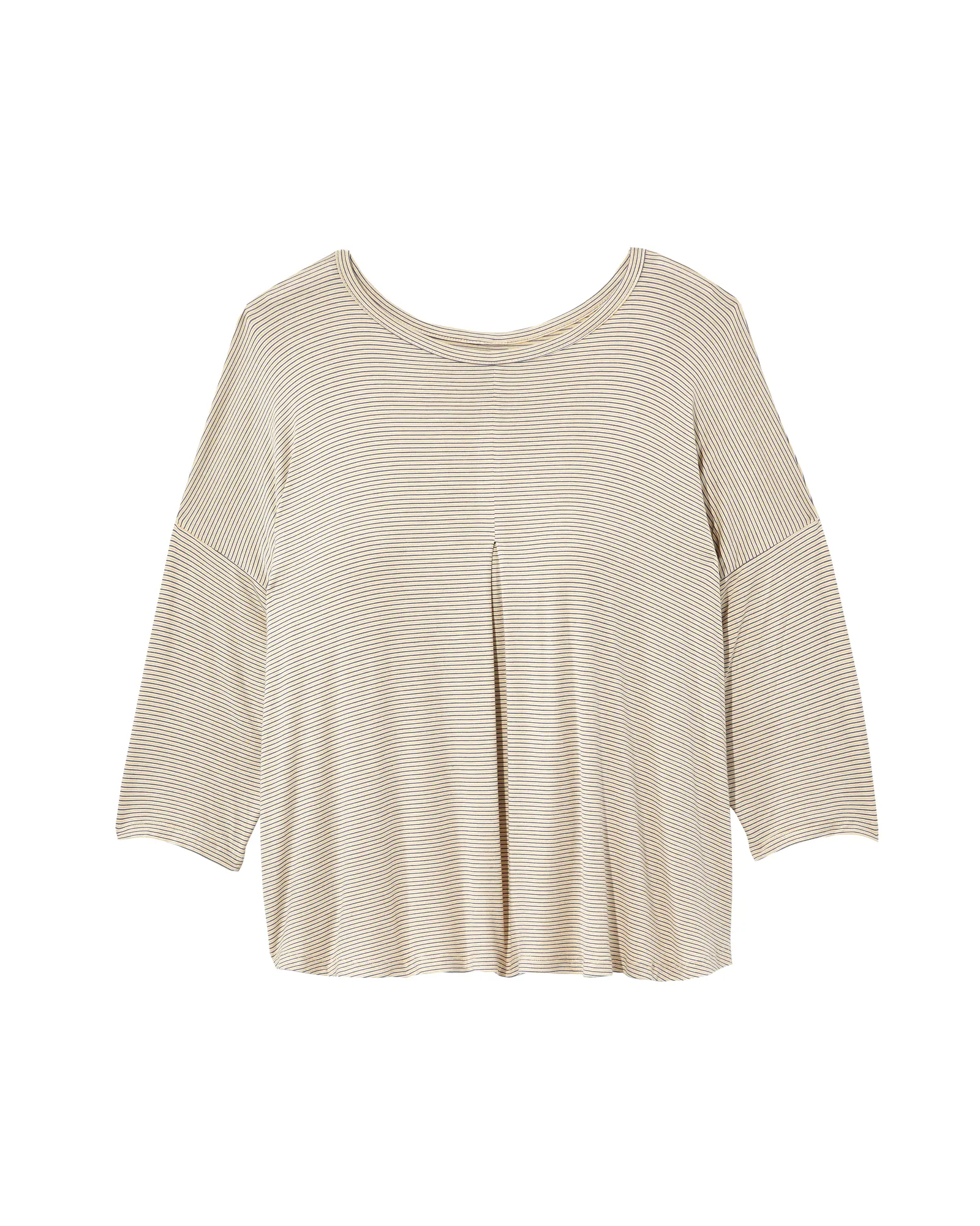 Ashley Pleat Front Knit Top | Ivory / Yellow