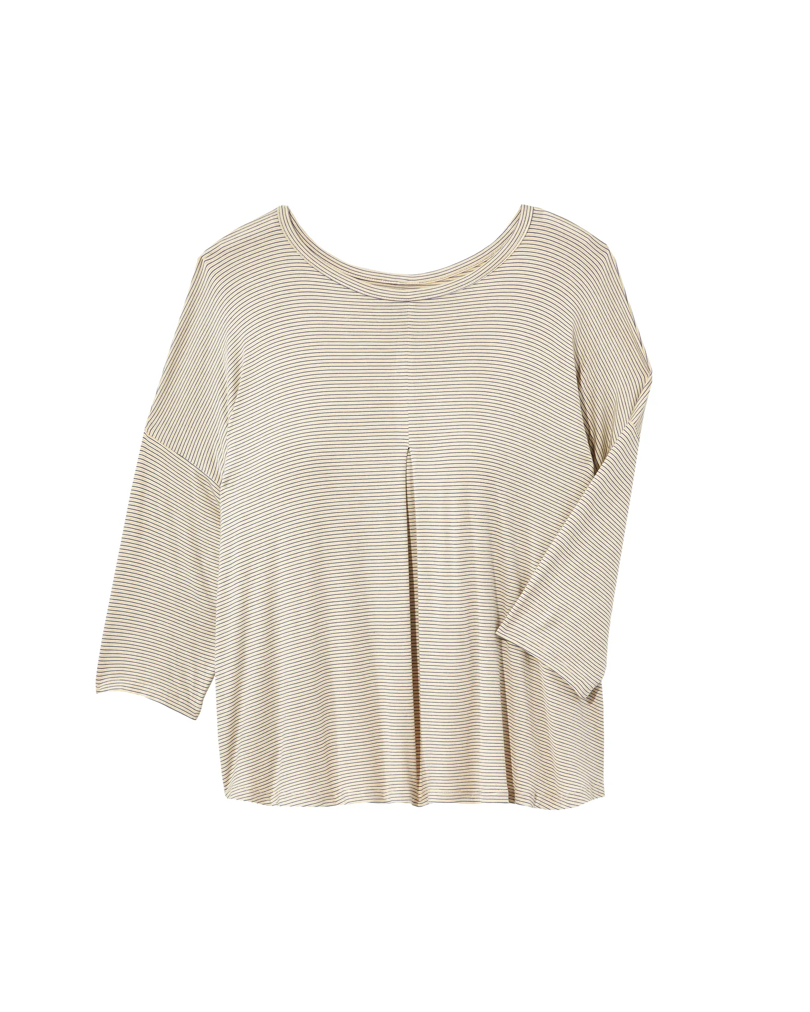 Ashley Pleat Front Knit Top | Ivory / Yellow