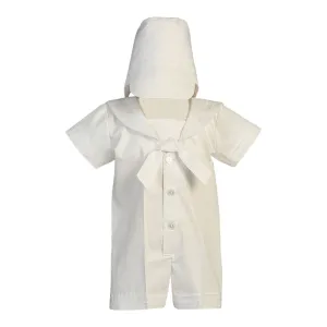 Baby Boys White Poly Cotton Sailor Outfit Baptism Easter Set 0-24M