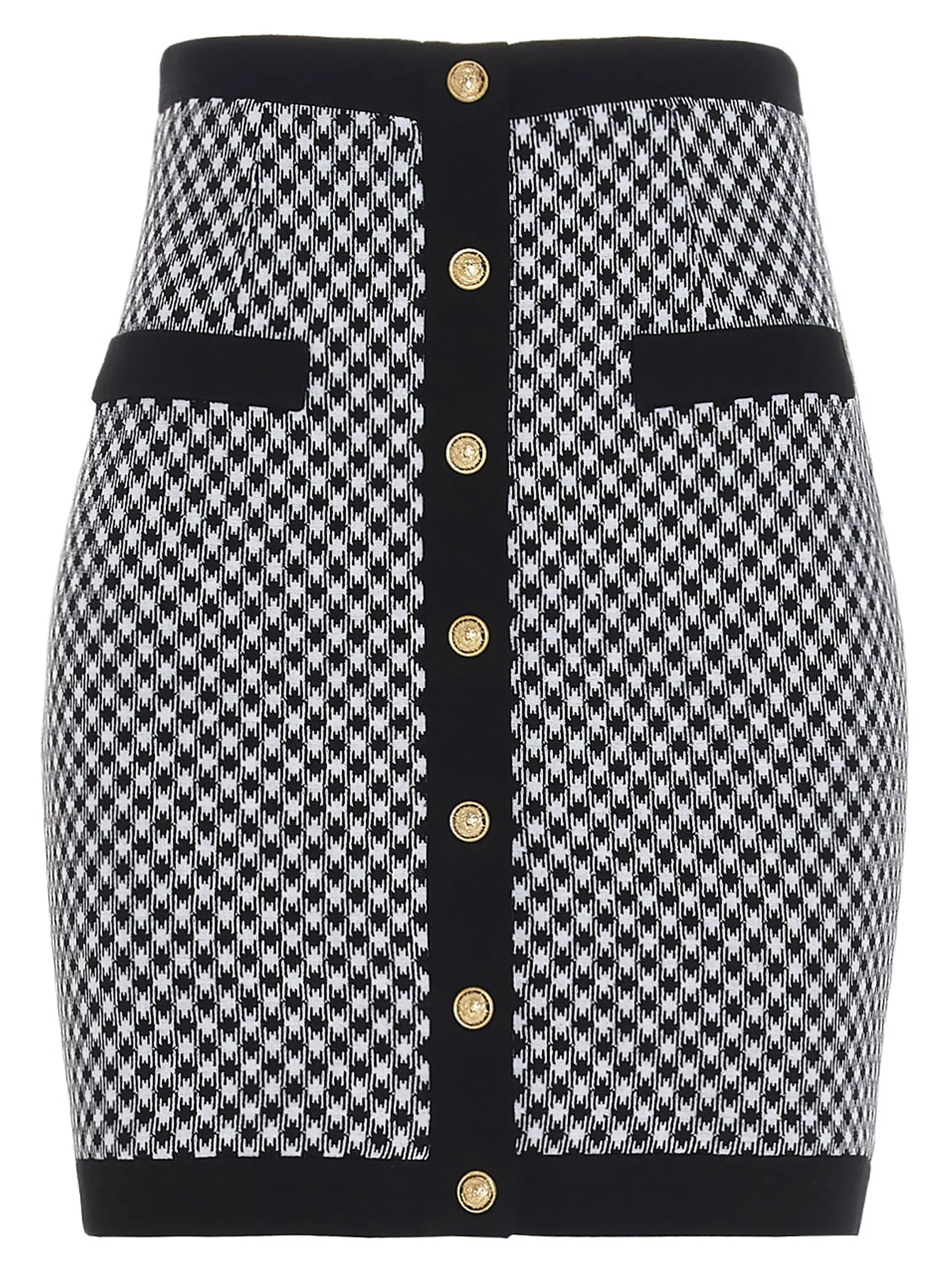 Balmain Checked Pencil Skirt