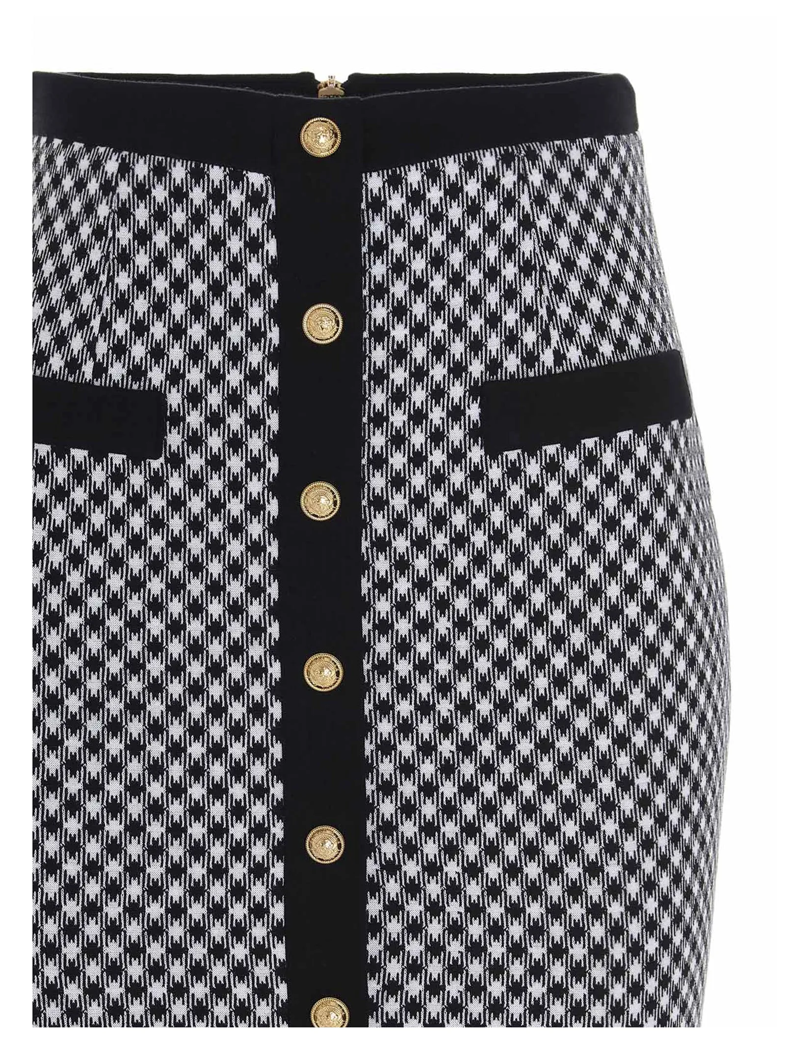 Balmain Checked Pencil Skirt