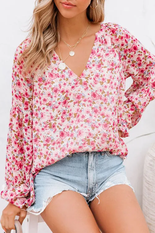 Best Blooms Floral Print Chiffon Top - 3 Colors