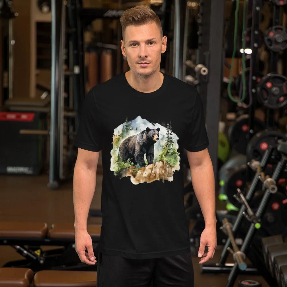 Black Bear in the Wild Unisex T-Shirt