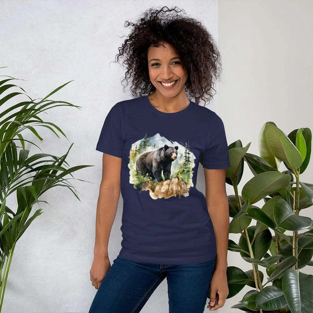 Black Bear in the Wild Unisex T-Shirt