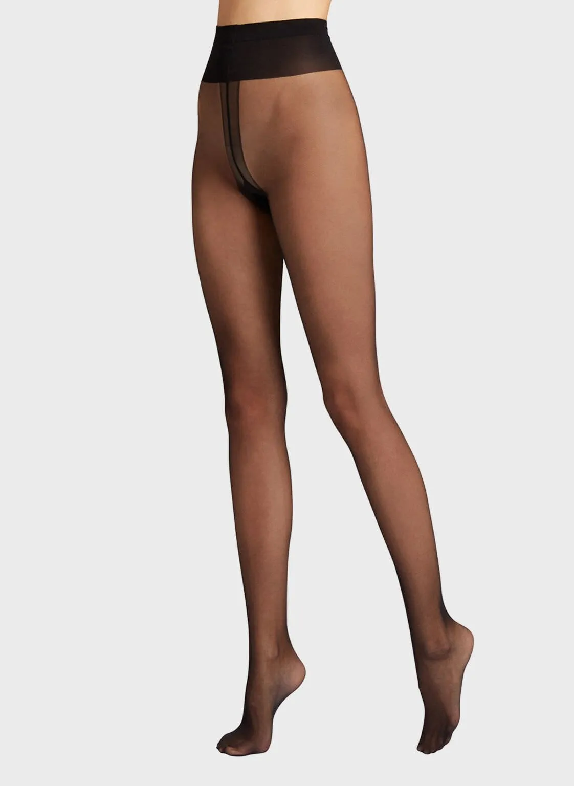 Black Individual 10 Back Seam Tights