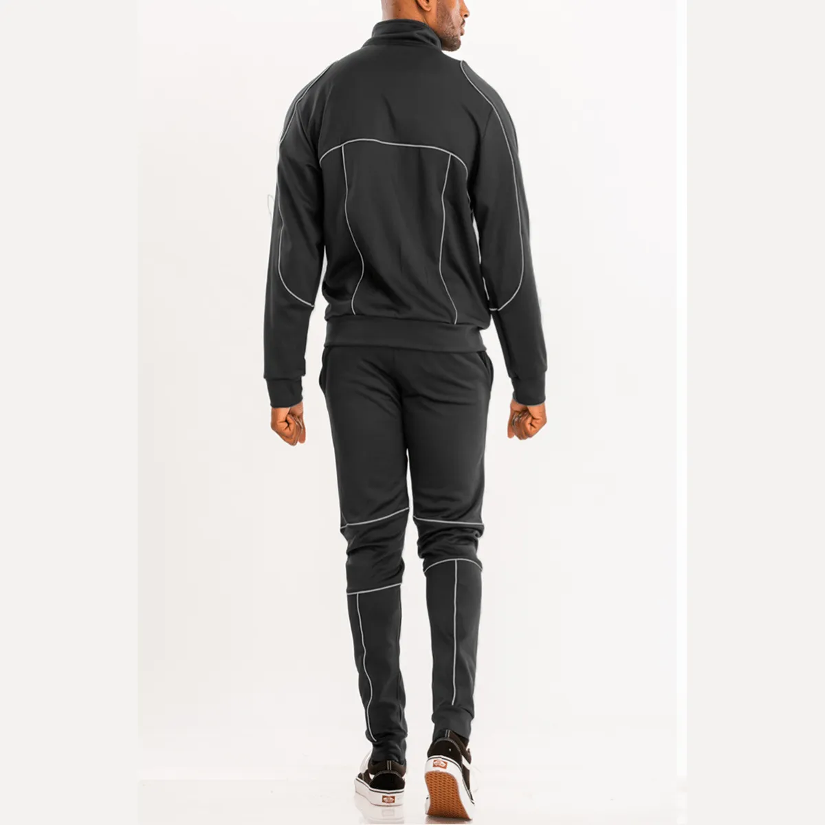 Black Reflective Track Suit