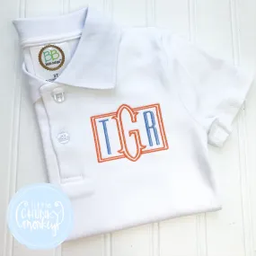 Boy Polo Shirt - Square Monogram