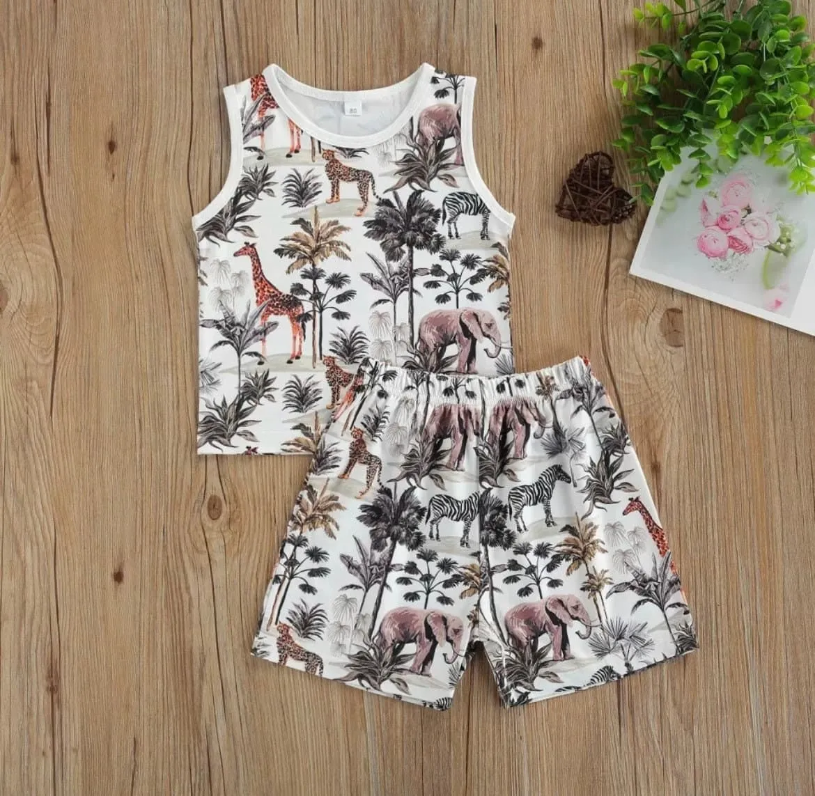 Boys Jungle Print Romper