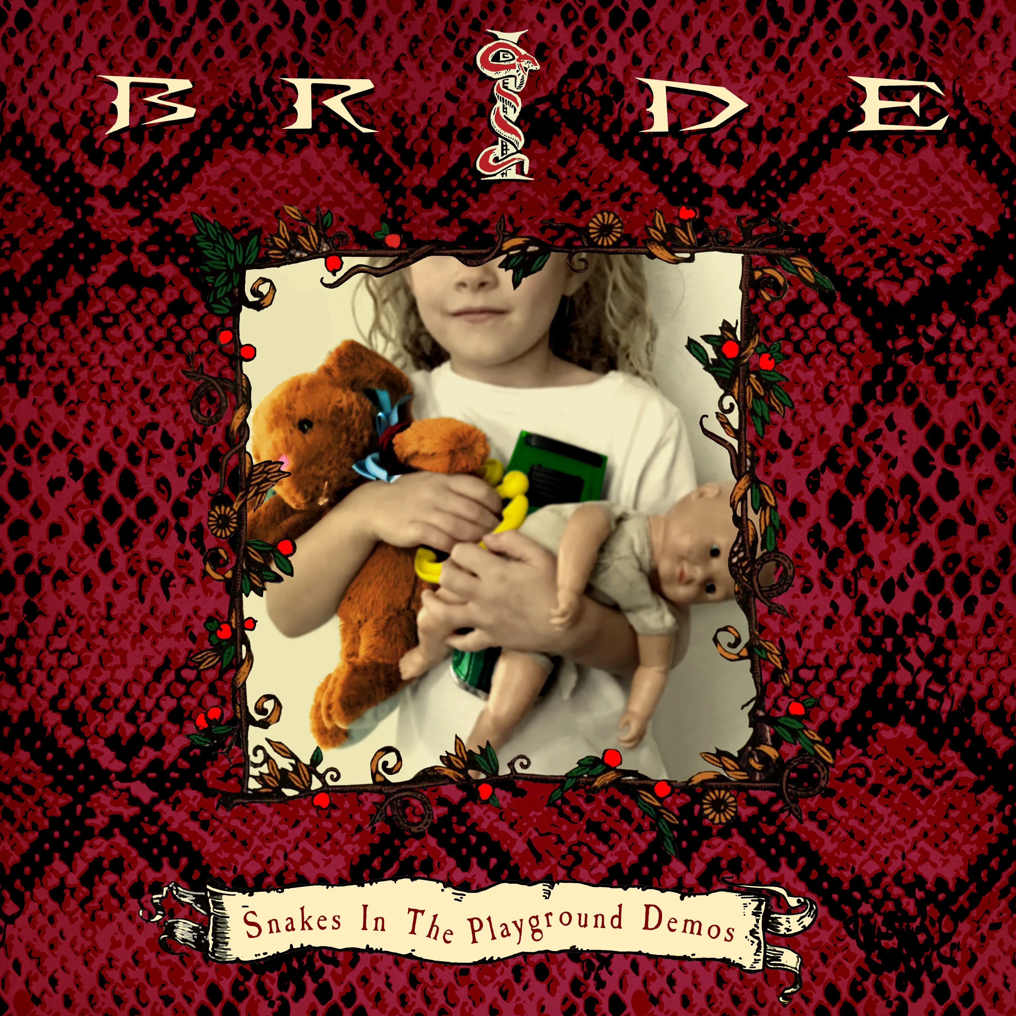 BRIDE - SNAKES IN THE PLAYGROUND DEMOS   bonus (*NEW-SLITHERING BURGUNDY VINYL, 2022, Retroactive)