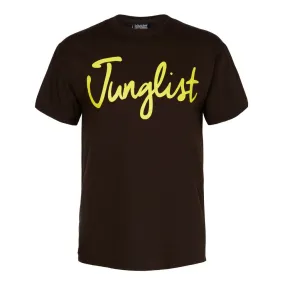 Brown Junglist T-Shirt with yellow print