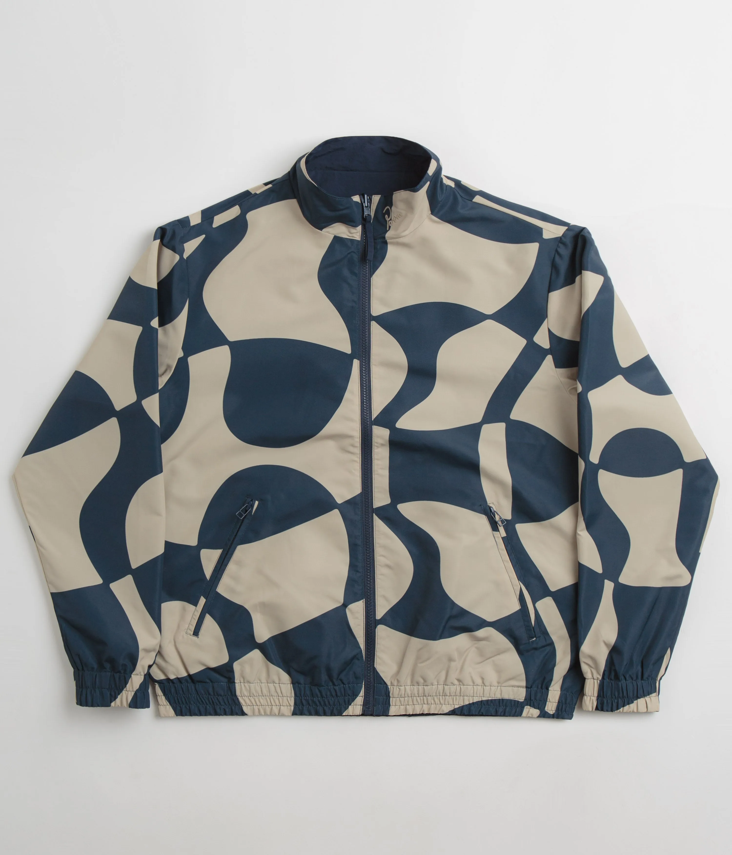 by Parra Zoom Winds Reversible Track Jacket - Navy Blue