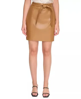 Calvin Klein Petite Faux-Leather Pencil Skirt