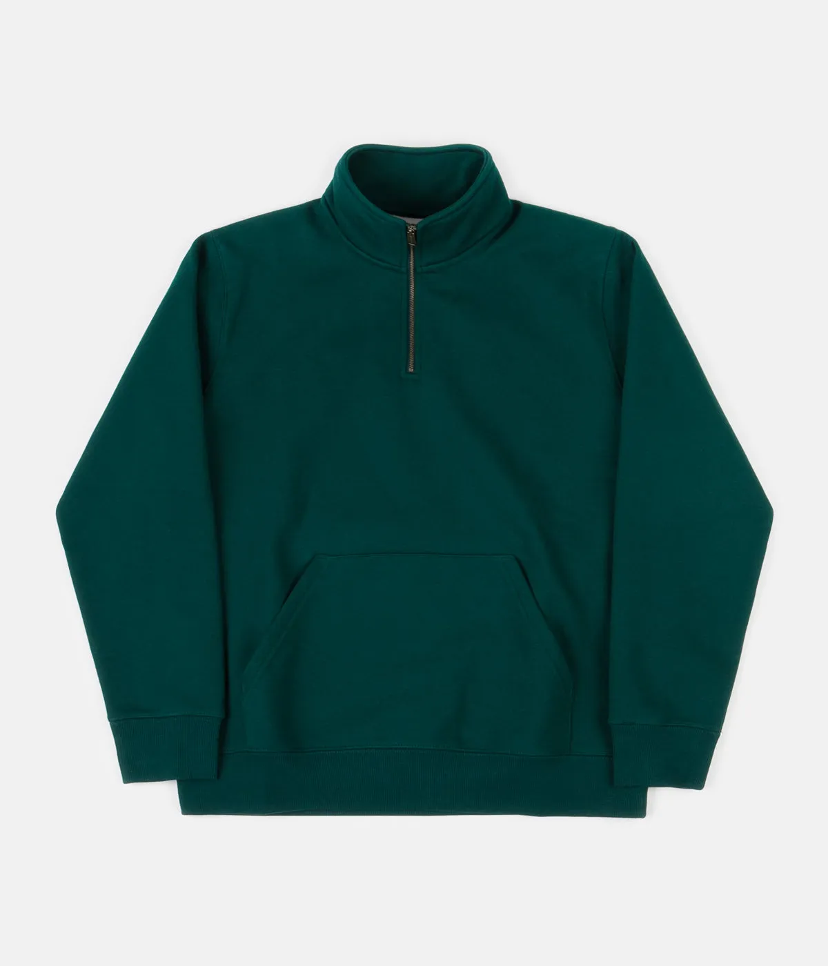 Carhartt Chase Zip Neck Sweatshirt - Dark Fir / Gold