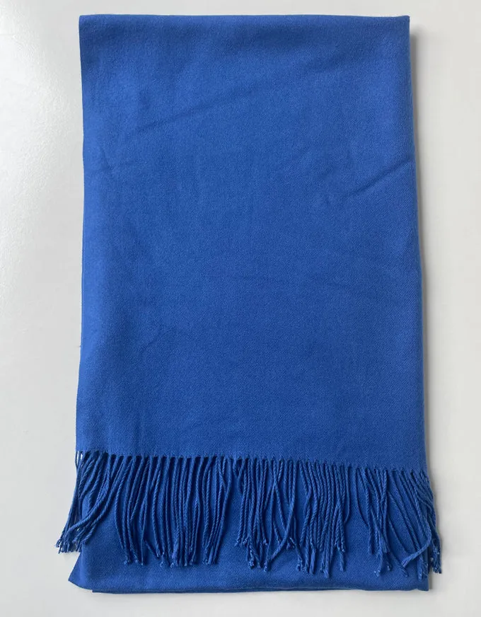 Cashmere Scarf Bright Blue