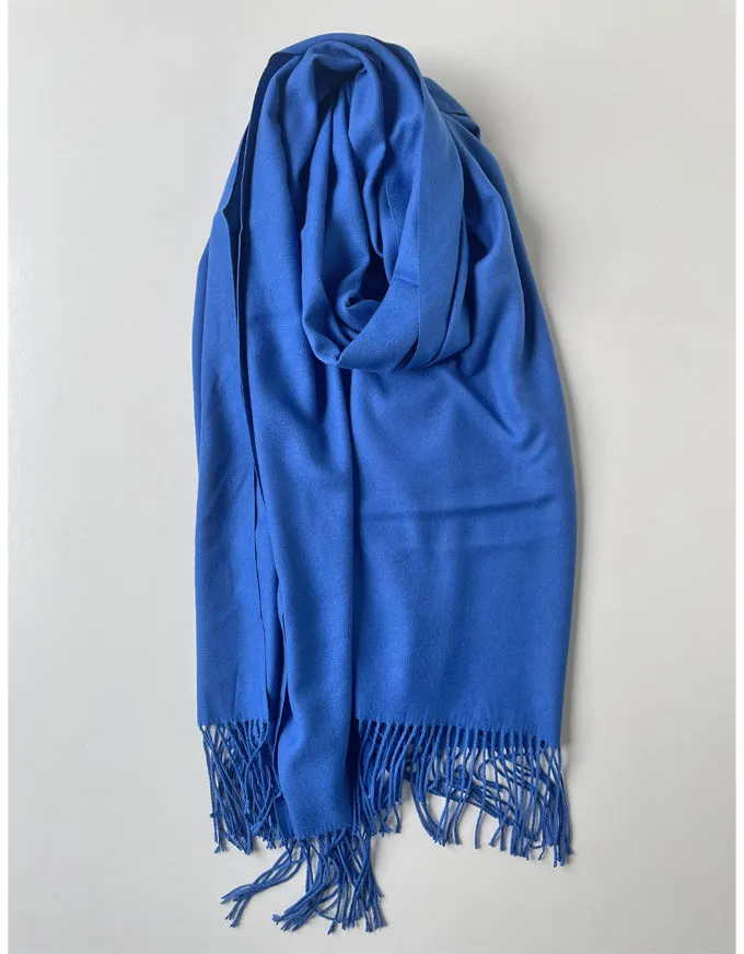 Cashmere Scarf Bright Blue