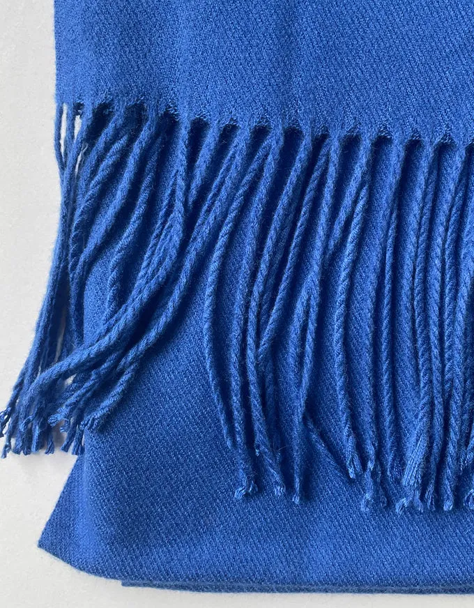 Cashmere Scarf Bright Blue