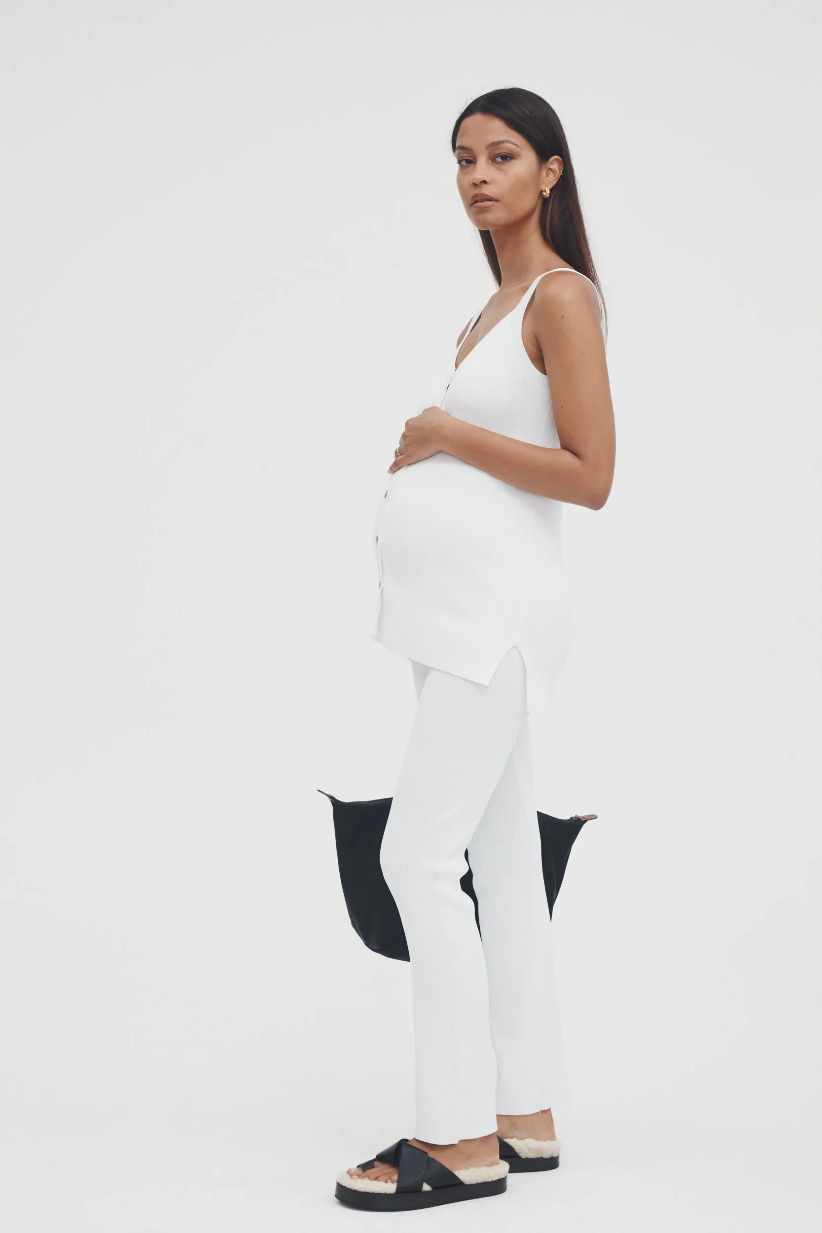 Celeste Knit Pant (White) - FINAL SALE