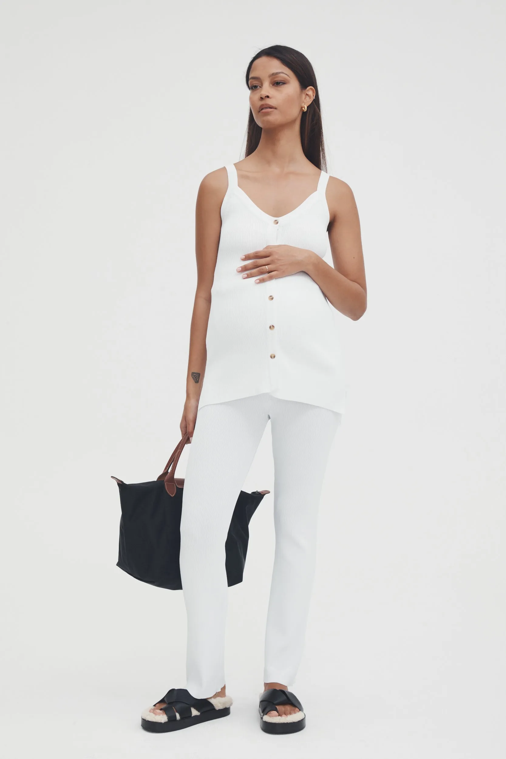 Celeste Knit Pant (White) - FINAL SALE