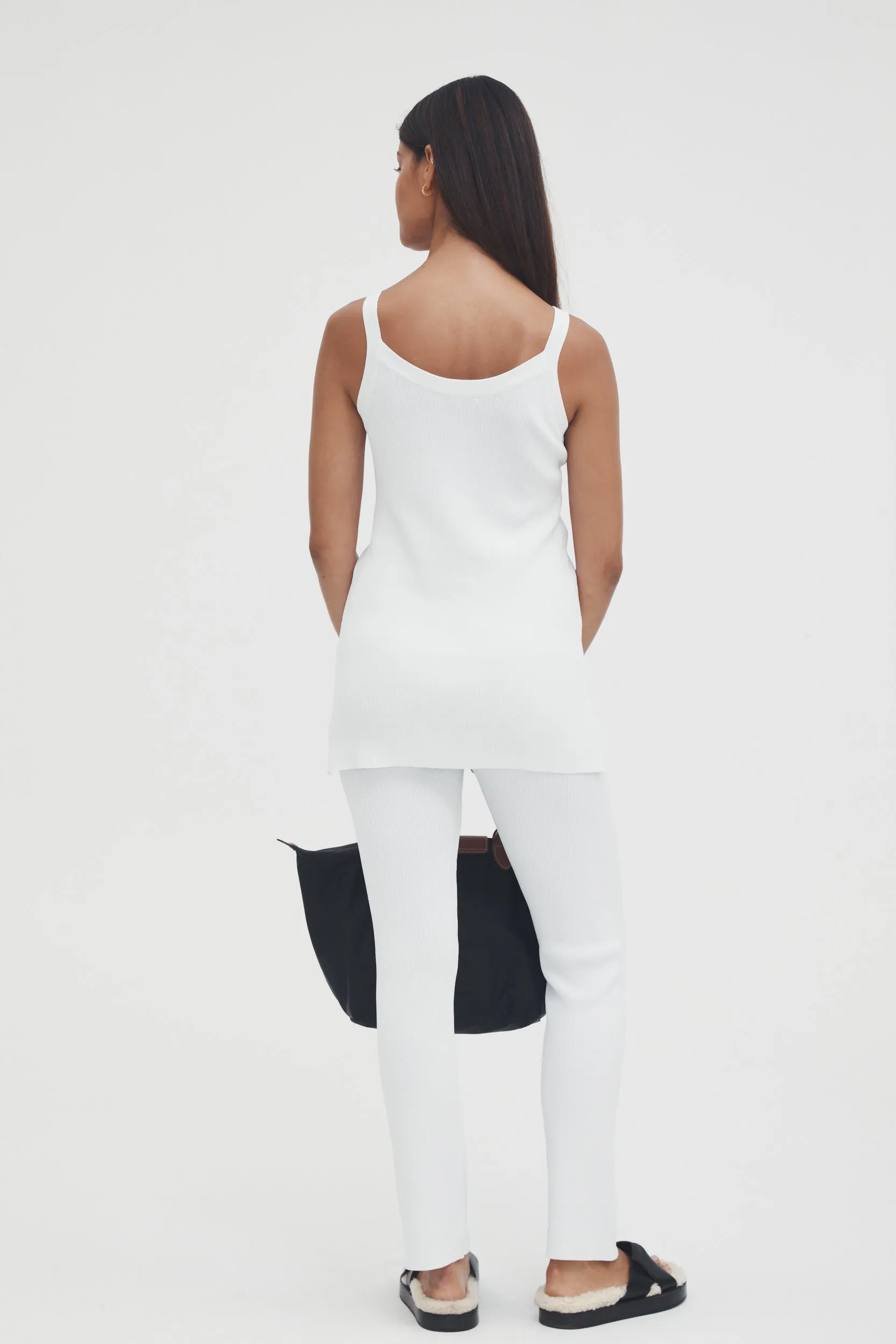 Celeste Knit Pant (White) - FINAL SALE