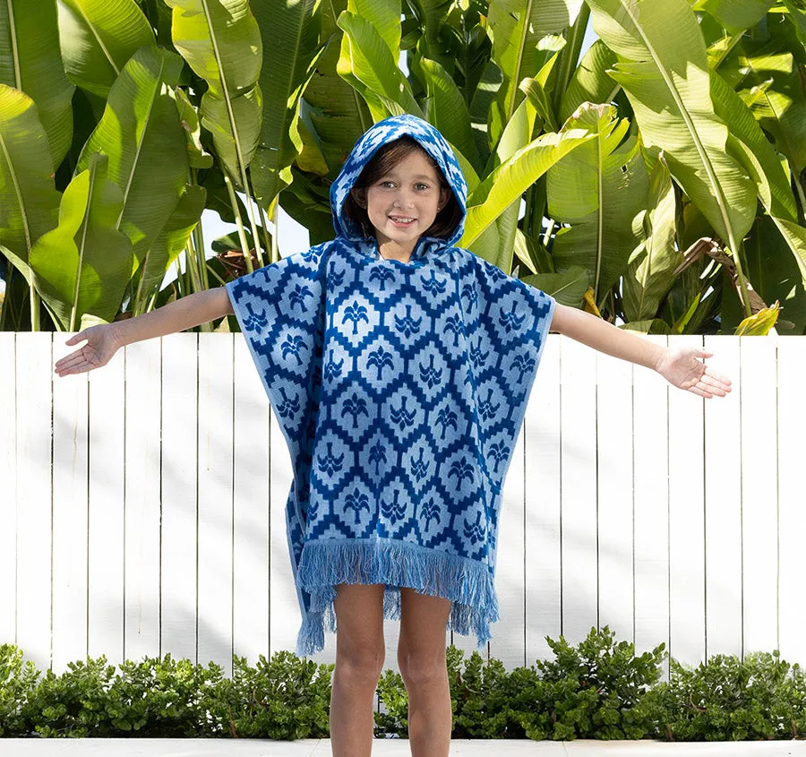 Cocos Kids Poncho Cobalt