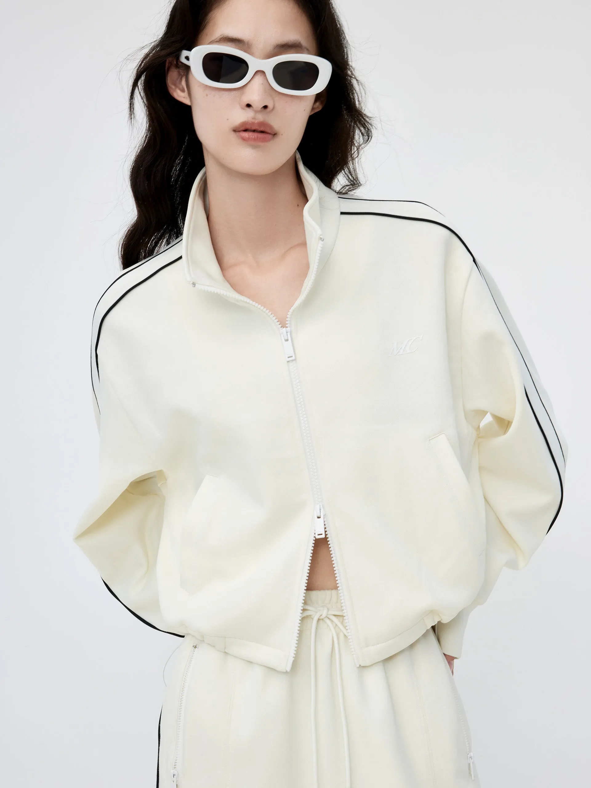 Cotton Blend Contrast Jacket