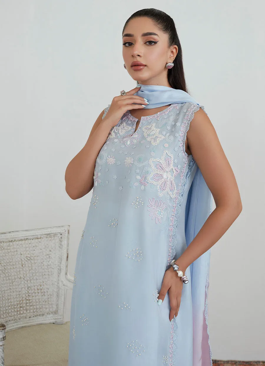 Daria Periwinkle Shirt and Dupatta