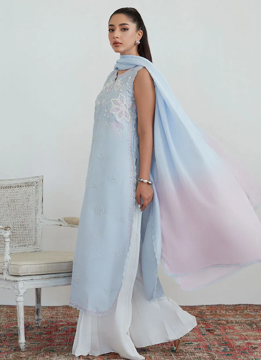 Daria Periwinkle Shirt and Dupatta