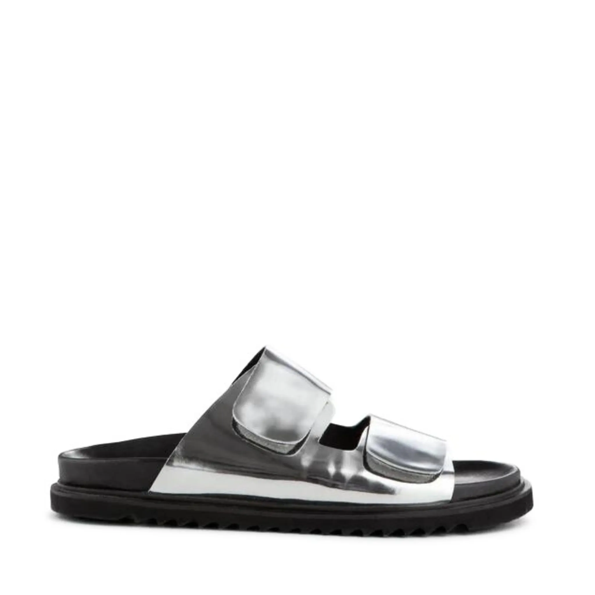 Dawn Slide in Mirror Metallic Silver