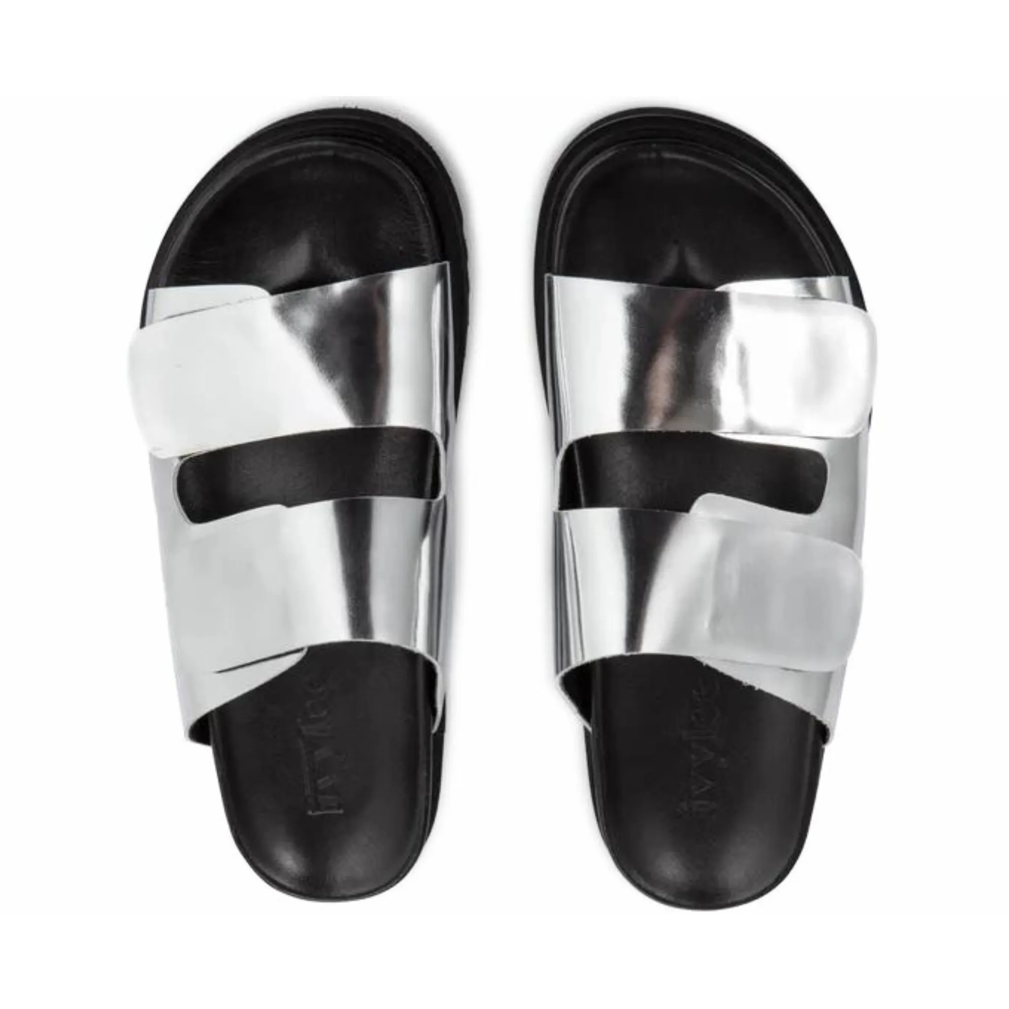 Dawn Slide in Mirror Metallic Silver