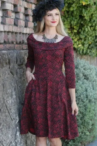 Demure Dress in Camellia Print by Effie's Heart