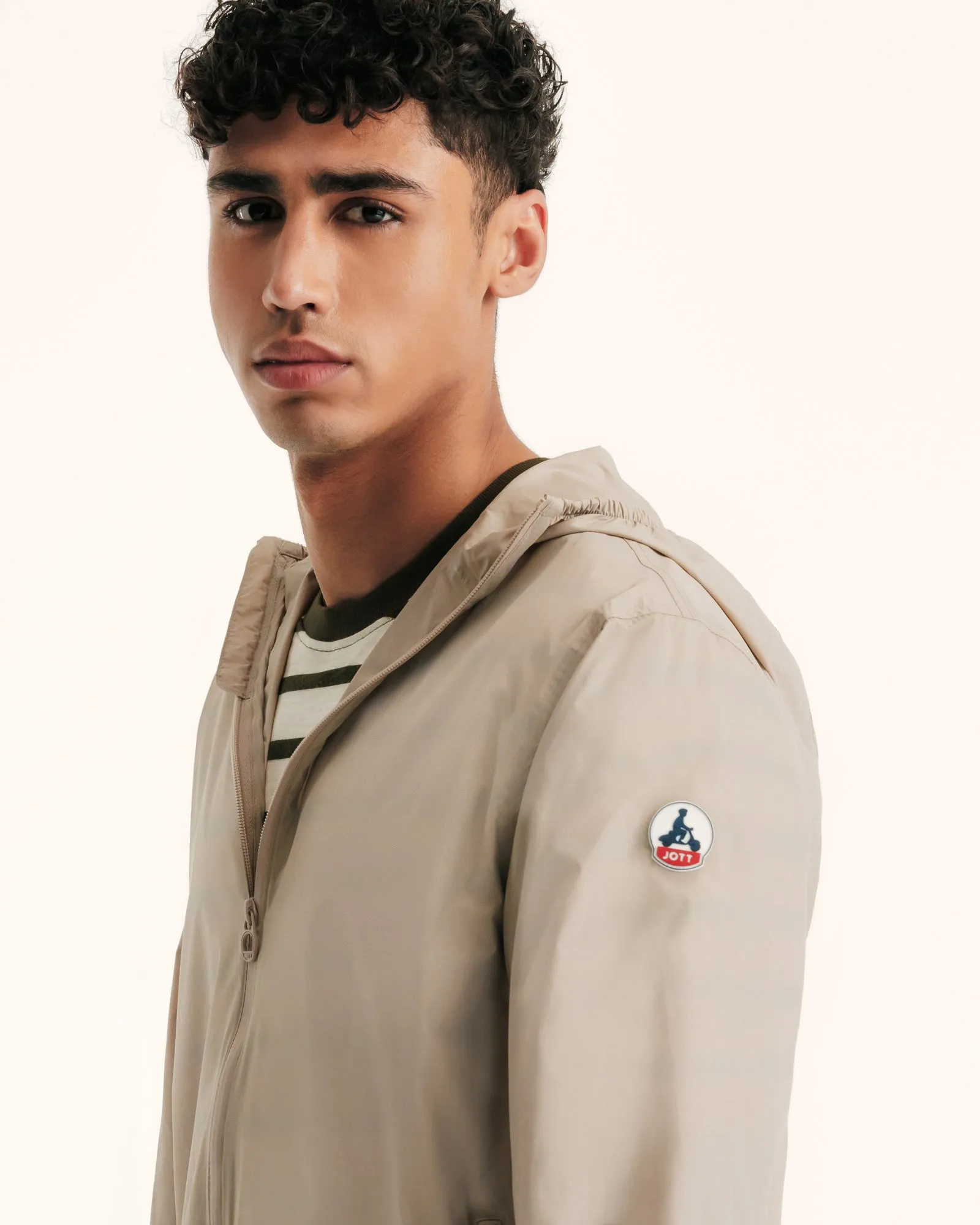 Derry waterproof packable jacket Beige