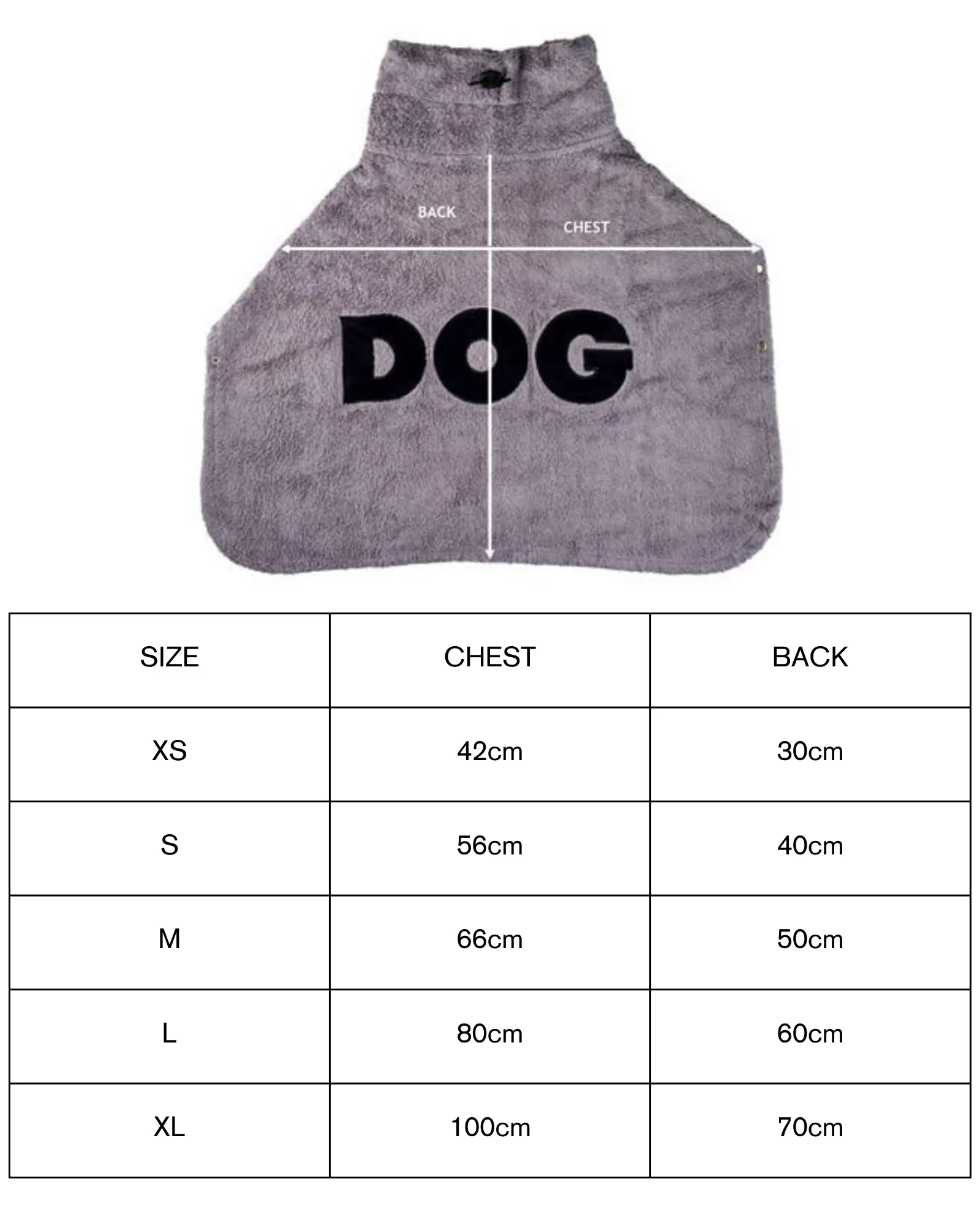 DOG Poncho Towel in Grey