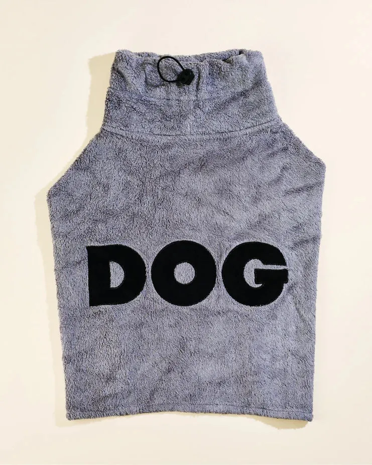 DOG Poncho Towel in Grey