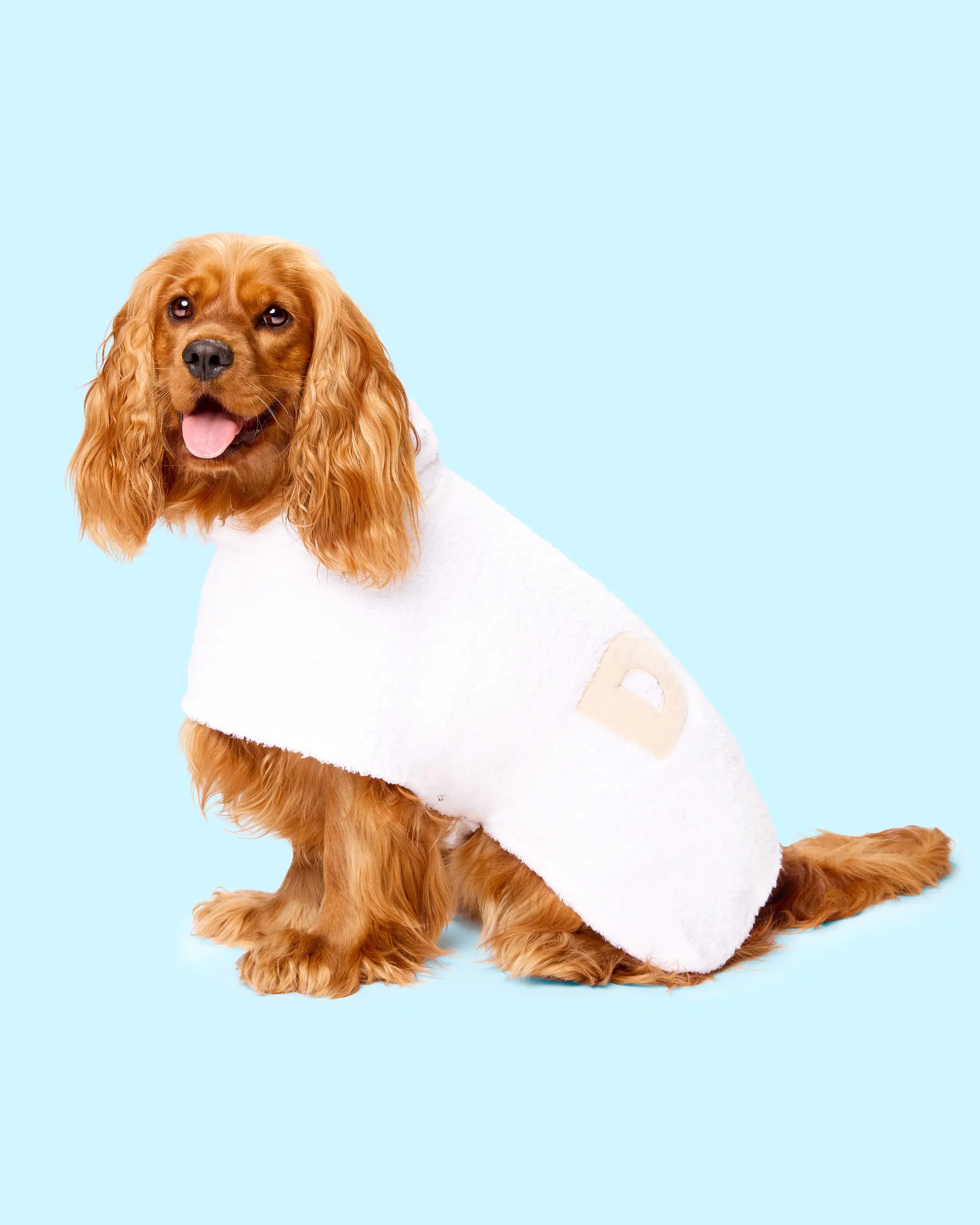 DOG Poncho Towel in White